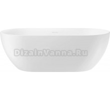 Акриловая ванна Wellsee Chic Riviera 180x85 см, отдельностоящая, белая, овальная, на ножках, со сливом-переливом, с донным клапаном, фурнитура золото