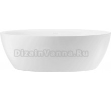 Акриловая ванна Wellsee Grand Prix 185x90 см, отдельностоящая, белая, овальная, на ножках, со сливом-переливом, с донным клапаном