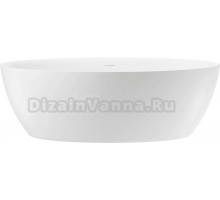 Акриловая ванна Wellsee Grand Prix 185x90 см, отдельностоящая, белая, овальная, на ножках, со сливом-переливом, с донным клапаном, фурнитура белая