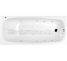 Акриловая ванна WHITECROSS Layla Ultra Nano 170x75 см, встраиваемая, с гидромассажем, белая, с каркасом, со сливом-переливом