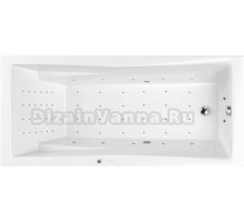 Акриловая ванна WHITECROSS Palace Nano 170x75 см, встраиваемая, с гидромассажем, белая, с каркасом, со сливом-переливом