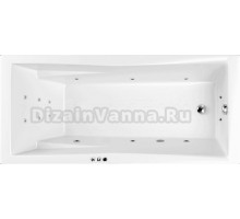 Акриловая ванна WHITECROSS Palace Smart 170x75 см, встраиваемая, с гидромассажем, белая, с каркасом, со сливом-переливом