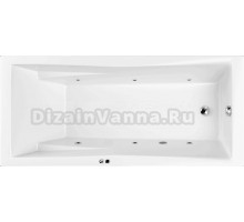 Акриловая ванна WHITECROSS Palace Soft 170x75 см, встраиваемая, с гидромассажем, белая, с каркасом, со сливом-переливом