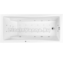 Акриловая ванна WHITECROSS Palace Ultra 170x75 см, встраиваемая, с гидромассажем, белая, с каркасом, со сливом-переливом