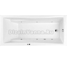 Акриловая ванна WHITECROSS Palace Soft 180x80 см, встраиваемая, с гидромассажем, белая, с каркасом, со сливом-переливом
