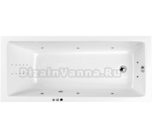 Акриловая ванна WHITECROSS Wave Smart Nano 150x70 см, встраиваемая, с гидромассажем, белая, с каркасом, со сливом-переливом