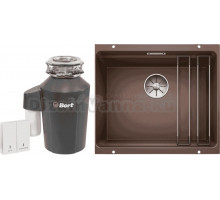 Комплект Мойка Blanco Etagon 500-U кофе + Измельчитель Bort Alligator Green