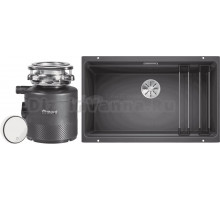 Комплект Мойка Blanco Etagon 700-U темная скала + Измельчитель Bort Alligator X