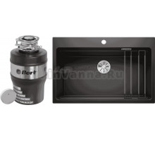 Комплект Мойка Blanco Etagon 8 черная + Измельчитель Bort Alligator Mega