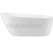 Акриловая ванна Wellsee Paradise Story 180x80 см, отдельностоящая, белая, овальная, на ножках, со сливом-переливом, с донным клапаном