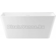 Акриловая ванна Wellsee Graceful Pro 140x75 см, отдельностоящая, белая, на ножках, со сливом-переливом, с донным клапаном, фурнитура белая