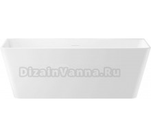 Акриловая ванна Wellsee Graceful Pro 170x80 см, отдельностоящая, белая, на ножках, со сливом-переливом, с донным клапаном, фурнитура белая