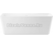 Акриловая ванна Wellsee DeSire 170x80 см, отдельностоящая, белая, на ножках, со сливом-переливом, с донным клапаном, фурнитура золото