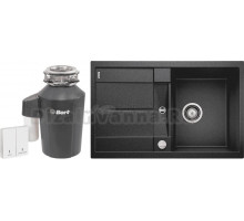 Комплект Мойка Blanco Metra 45S 513035 антрацит + Измельчитель Bort Alligator Green