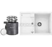 Комплект Мойка Blanco Metra 45S Compact 519576 белая + Измельчитель Bort Alligator X