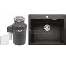 Комплект Мойка Blanco Pleon 6 черная + Измельчитель Bort Alligator Green