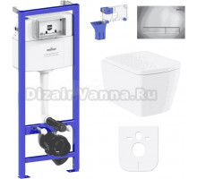 Комплект Lavinia Boho Унитаз подвесной Aveo Rimless 3306101R + Крышка-сиденье Aveo 33290600 с микролифтом + Инсталляция RelFix 38010010 + Кнопка RelFix 3805001C хром + Дозатор RelFix 38040010