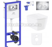 Комплект Lavinia Boho Унитаз подвесной Aveo Rimless 3306101R + Крышка-сиденье Aveo 33290600 с микролифтом + Инсталляция RelFix 38010010 + Кнопка RelFix 3805002C хром + Дозатор RelFix 38040010