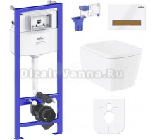 Комплект Lavinia Boho Унитаз подвесной Aveo Rimless 3306101R + Крышка-сиденье Aveo 33290600 с микролифтом + Инсталляция RelFix 38010010 + Кнопка RelFix 38050603 белая, светлое дерево + Дозатор RelFix 38040010