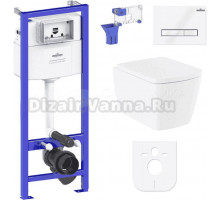 Комплект Lavinia Boho Унитаз подвесной Aveo Rimless 3306101R + Крышка-сиденье Aveo 33290600 с микролифтом + Инсталляция RelFix 38010010 + Кнопка RelFix 3805003W белая, хром + Дозатор RelFix 38040010