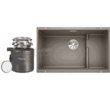 Комплект Мойка Blanco Subline 700-U Level серый беж + Измельчитель Bort Alligator X