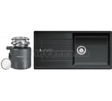 Комплект Мойка Blanco Zia XL 6S 517568 антрацит + Измельчитель Bort Alligator X