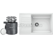 Комплект Мойка Blanco Zia XL 6S Compact 523277 белая + Измельчитель Bort Alligator X