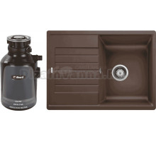 Комплект Мойка Blanco Zia 45 S Compact 524730 кофе + Измельчитель Bort Alligator 93410754