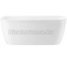 Акриловая ванна Wellsee Brillant iCon 160x80 см, отдельностоящая, белая, на ножках, со сливом-переливом, с донным клапаном, фурнитура белая