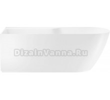 Акриловая ванна Wellsee Camellia 2.0 L 165x80 см, отдельностоящая, белая, на ножках, со сливом-переливом, с донным клапаном, фурнитура золото