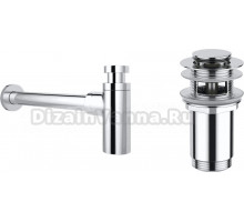 Комплект Wellsee Drainage System 182104001 с донным клапаном с переливом, хром