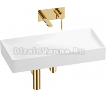 Комплект Wellsee Pure BY 201002798 С ВНУТРЕННЕЙ ЧАСТЬЮ, белый глянцевый, золото, 4 в 1