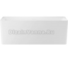 Акриловая ванна Wellsee Pure BY Wellsee 165x75 см, отдельностоящая, белая матовая, на ножках, с донным клапаном, фурнитура черная