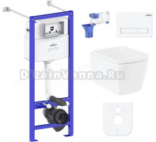 Комплект Lavinia Boho Унитаз подвесной Aveo Rimless 3306101R + Крышка-сиденье Aveo 33290600 с микролифтом + Инсталляция RelFix 38010020 + Кнопка RelFix 3805001W белая + Дозатор RelFix 38040010