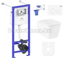 Комплект Lavinia Boho Унитаз подвесной Aveo Rimless 3306101R + Крышка-сиденье Aveo 33290600 с микролифтом + Инсталляция RelFix 38010020 + Кнопка RelFix 3805002W белая + Дозатор RelFix 38040010