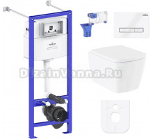 Комплект Lavinia Boho Унитаз подвесной Aveo Rimless 3306101R + Крышка-сиденье Aveo 33290600 с микролифтом + Инсталляция RelFix 38010020 + Кнопка RelFix 3805003W белая, хром + Дозатор RelFix 38040010