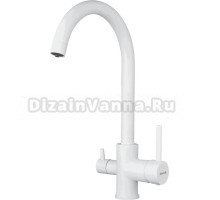 Смеситель для кухни Shevanik S128C белый