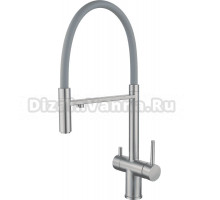 Смеситель для кухни Shevanik S178L с гибким изливом, сатин