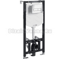 Система инсталляции для унитазов Wasserkraft Aller 10TLT.010.ME.CH03 с кнопкой смыва хром