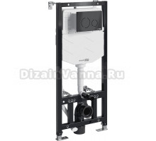 Система инсталляции для унитазов Wasserkraft Aller 10TLT.010.ME.MB02 с кнопкой смыва матовой черной