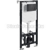 Система инсталляции для унитазов Wasserkraft Aller 10TLT.010.ME.MB03 с кнопкой смыва матовой черной