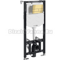 Система инсталляции для унитазов Wasserkraft Aller 10TLT.010.ME.MG04 с кнопкой смыва матовое золото