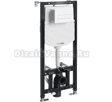 Система инсталляции для унитазов Wasserkraft Aller 10TLT.010.ME.WM03 с кнопкой смыва матовой белой