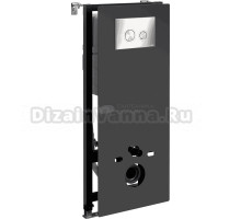 Система инсталляции для унитазов Wasserkraft Abens 20TLT.010.ME.BL.BN01 с кнопкой смыва никель