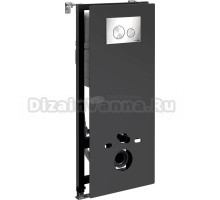 Система инсталляции для унитазов Wasserkraft Abens 20TLT.010.ME.BL.BN02 с кнопкой смыва никель