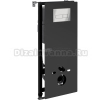 Система инсталляции для унитазов Wasserkraft Abens 20TLT.010.ME.BL.BN03 с кнопкой смыва никель