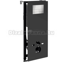 Система инсталляции для унитазов Wasserkraft Abens 20TLT.010.ME.BL.BN04 с кнопкой смыва никель