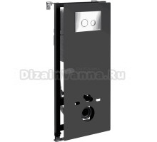 Система инсталляции для унитазов Wasserkraft Abens 20TLT.010.ME.BL.CH01 с кнопкой смыва хром