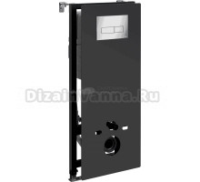 Система инсталляции для унитазов Wasserkraft Abens 20TLT.010.ME.BL.CH03 с кнопкой смыва хром