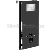 Система инсталляции для унитазов Wasserkraft Abens 20TLT.010.ME.BL.CH04 с кнопкой смыва хром